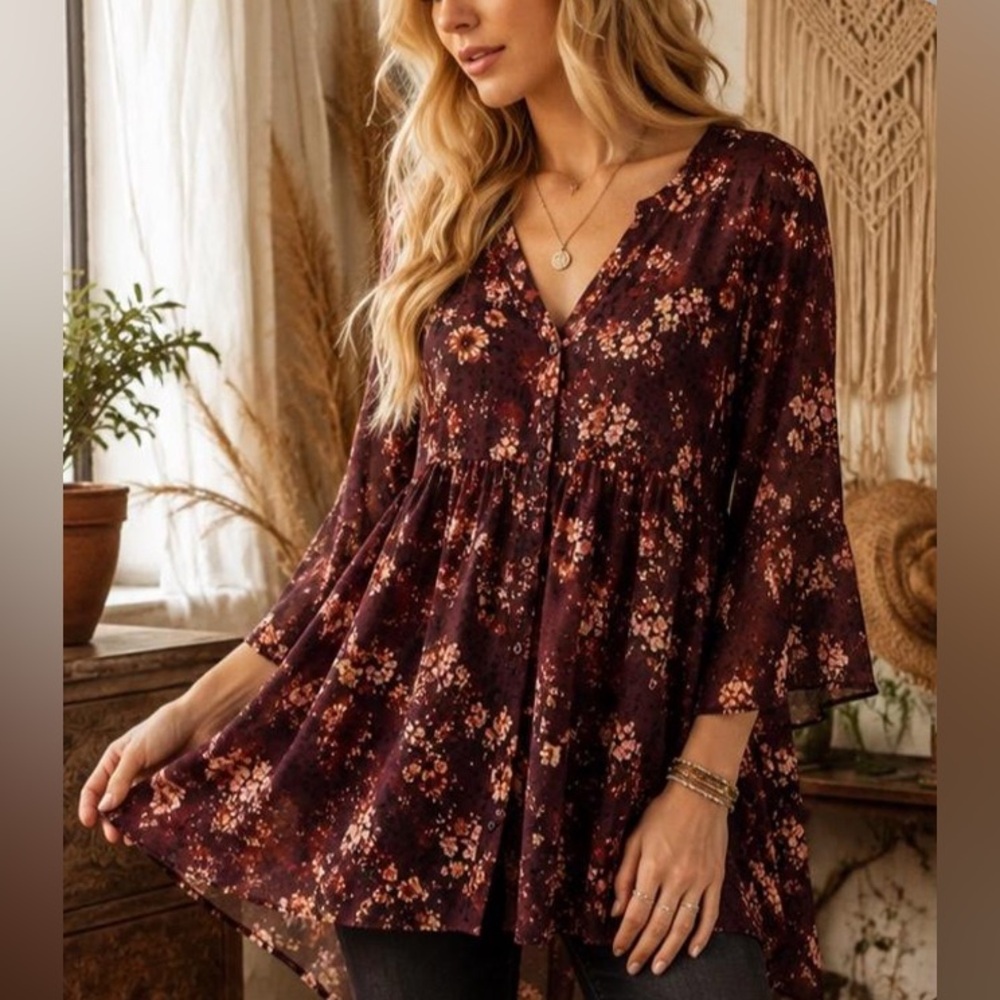 Torrid Lexie Floral Babydoll Tunic